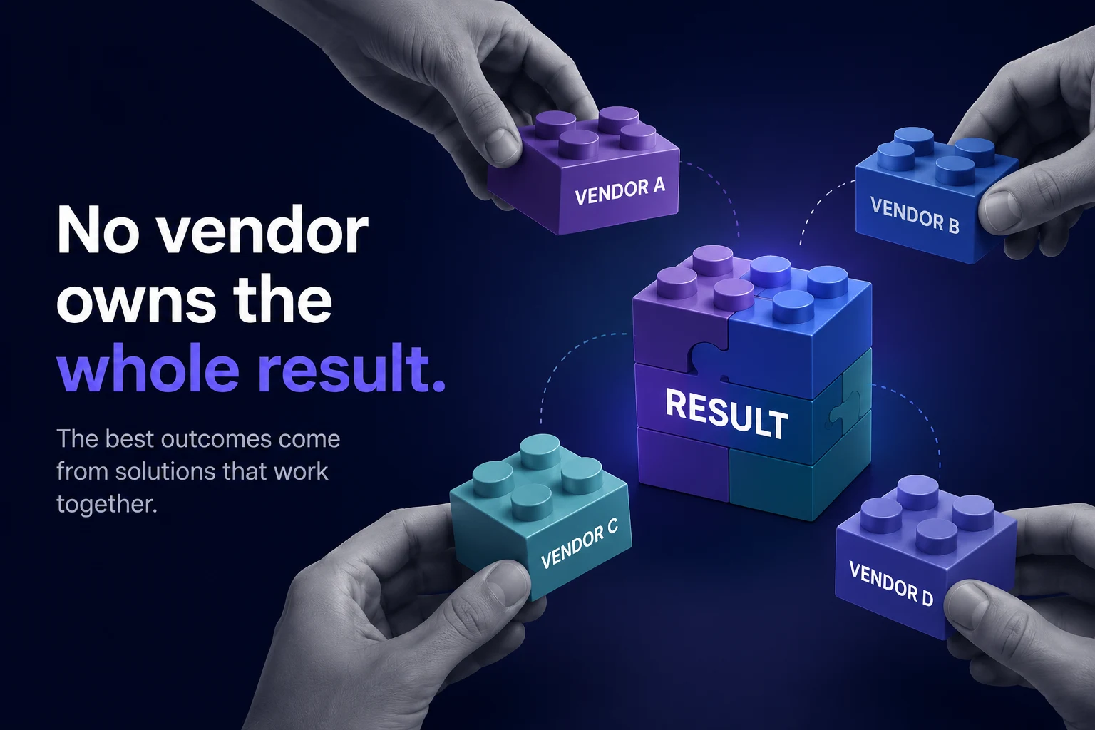 No vendor owns the whole result: a ClingCentral visual about the operating gap between products.