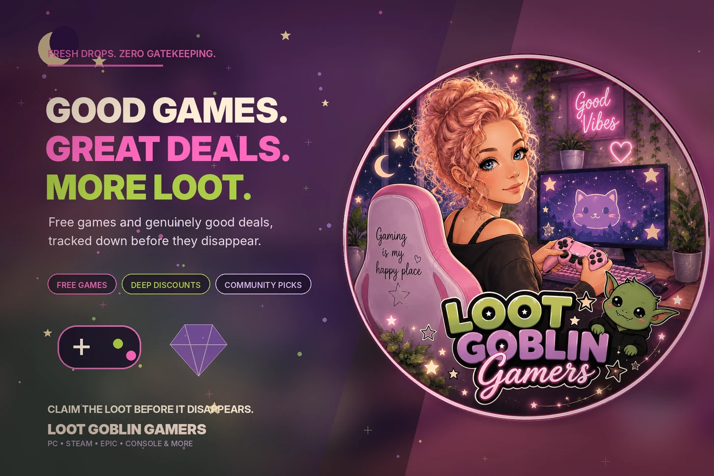 Loot Goblin Gamers website project preview.